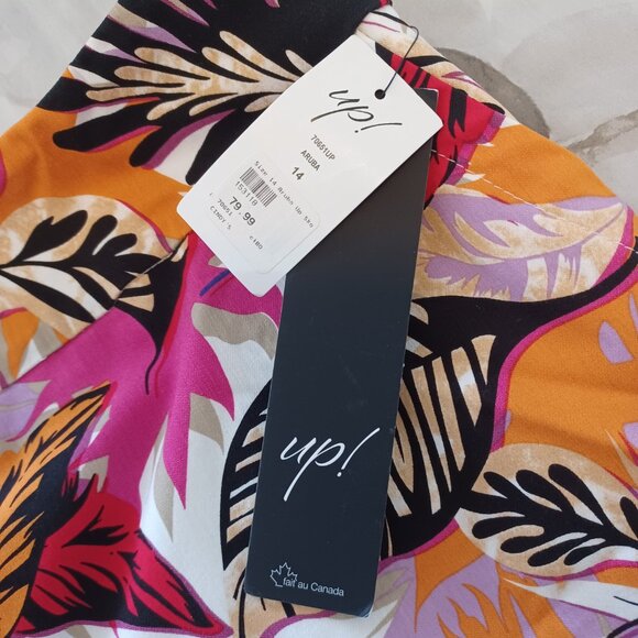 UP! Aruba Up Skort Size 14 Multi-Color Coconut Girl Beachy Golf - Picture 5 of 6